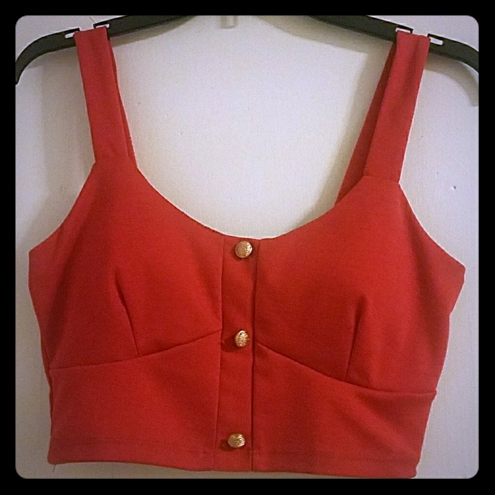 NWT Red Crop Top